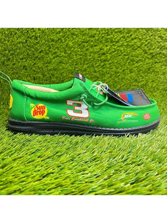 Hey Dude Wally Nascar Dale Earnhardt Jr Mens Size 8 Green Athletic Slip On Shoes main image 4